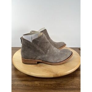 Kork-Ease Womens Ryder Boot Size 6 M Taupe Gray Suede Low Block Heel Boho Bootie